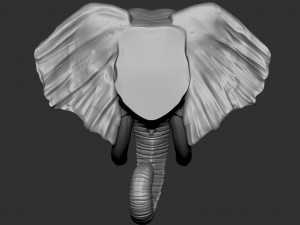 elephant head 3D 打印模型