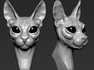 cat sphynx 3D Print Model