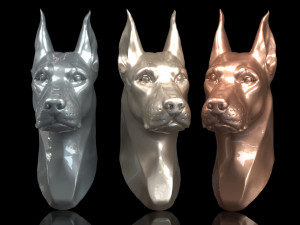 doberman head 3D Print Model