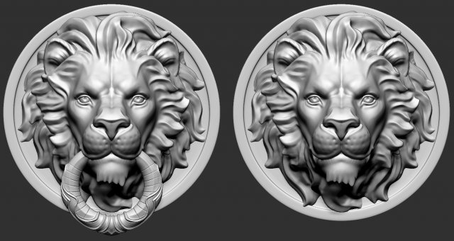 lion head 3D Baskı Modeli .c4d .max .obj .3ds .fbx .stl .blend 