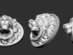cabe&ccedil;a de le&atilde;o Modelo de Impressão 3D
