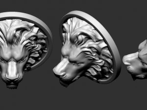 cabe&ccedil;a de le&atilde;o Modelo de Impressão 3D