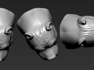 pitbull head Modelo de Impressão 3D