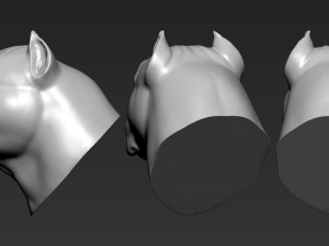 pitbull head Modelo de Impressão 3D