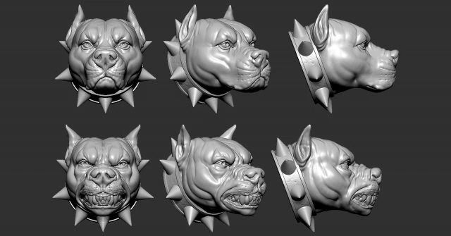 american bully 3D Print Model .c4d .max .obj .3ds .fbx .stl .blend 