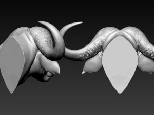 cabe&ccedil;a de b&uacute;falo africano Modelo de Impressão 3D