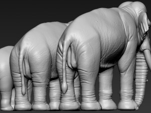 elephant asian Model Cetak 3D