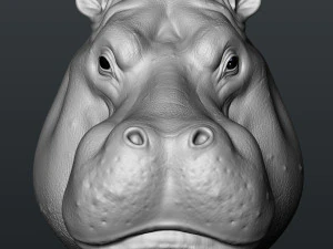 kepala kuda nil Model Cetak 3D