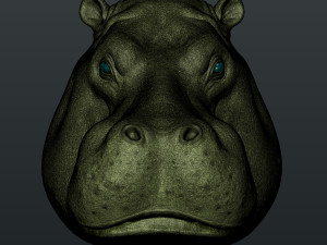 hippo head 3D-Druckmodell