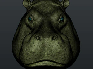 hippo head 3D Print Model
