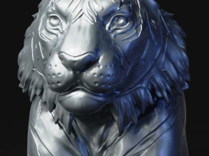 testa di tigre Modello di stampa 3D