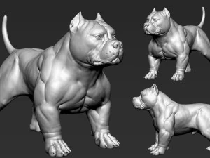 American Bully 3D Print Model