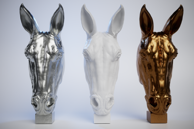 Horse Head Modelo de Impressão 3D .c4d .max .obj .3ds .fbx .stl .blend 