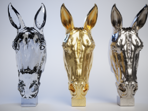 Horse Head Modelo de Impressão 3D