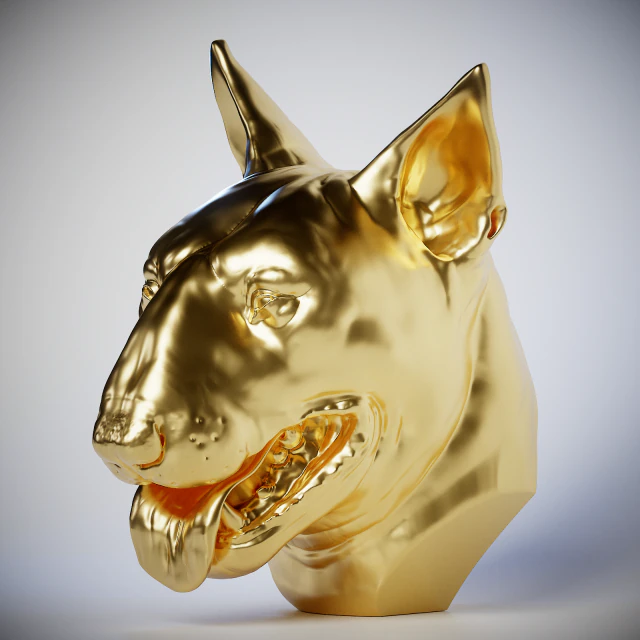 Bull Terrier 3D Print Model .c4d .max .obj .3ds .fbx .stl .blend 