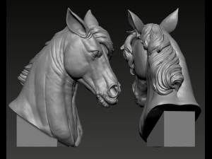 Horse Head 3D Print Model