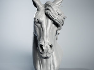Horse Head Model Cetak 3D