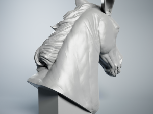 Horse Head Model Cetak 3D