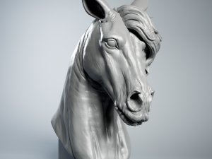Horse Head Model Cetak 3D