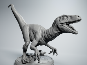 Raptor Dinosaur 3D Print Model