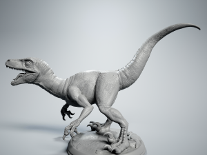 Raptor Dinosaur 3D Print Model