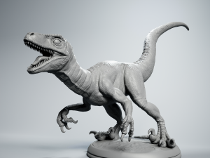 Raptor Dinosaur 3D Print Model