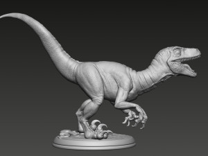 Raptor Dinosaur 3D Print Model