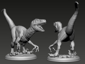 Raptor Dinosaur 3D Print Model