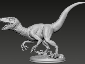Raptor Dinosaur 3D Print Model
