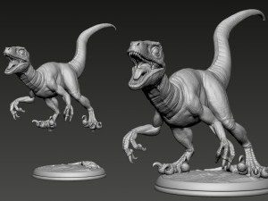 Raptor Dinosaur 3D Print Model