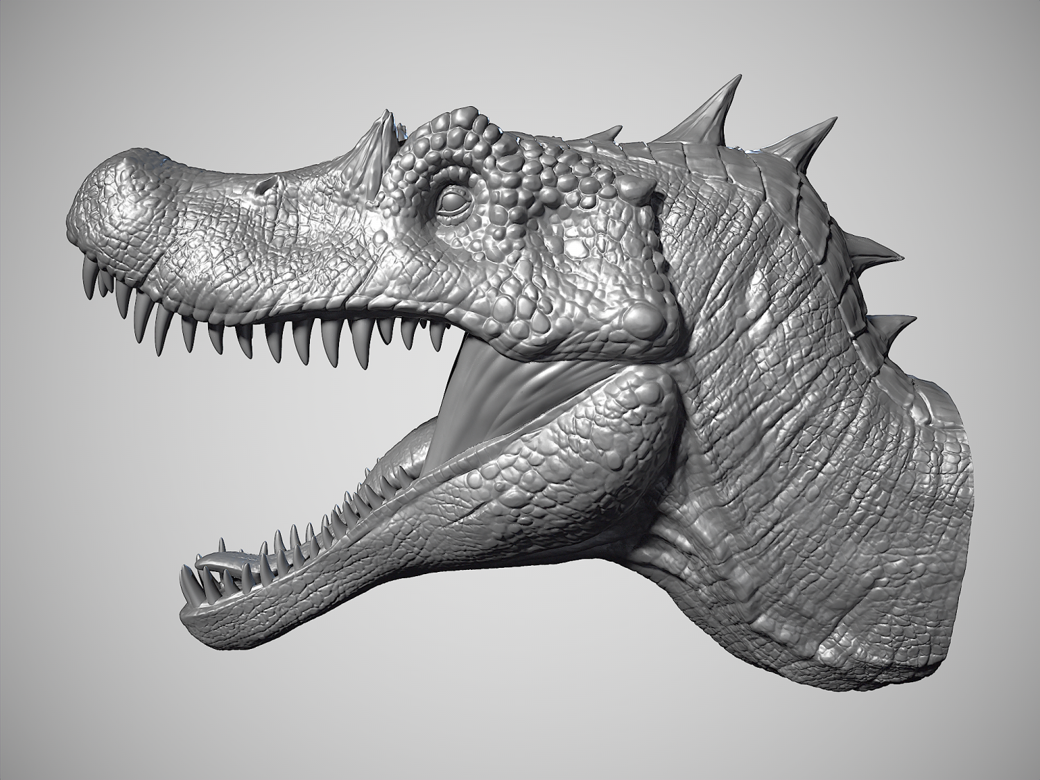 Spinosaurus Head Modello di stampa 3D in Mostri & Creature 3DExport