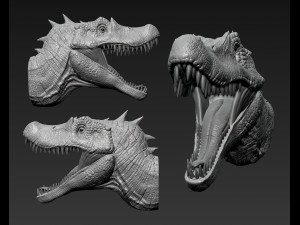Spinosaurus Head Modelo de Impressão 3D