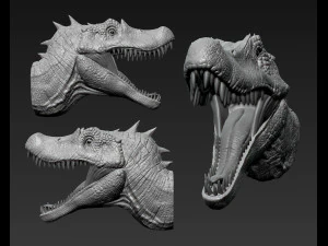 Spinosaurus Head 3D Print Model