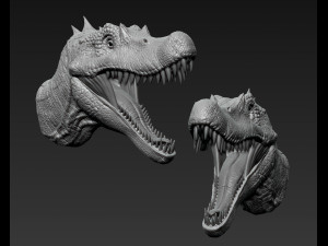 Spinosaurus Head Modelo de Impressão 3D