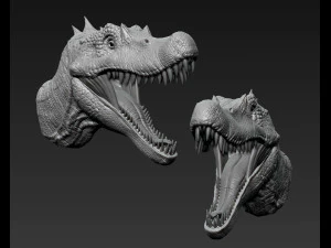 Spinosaurus Head 3D Print Model