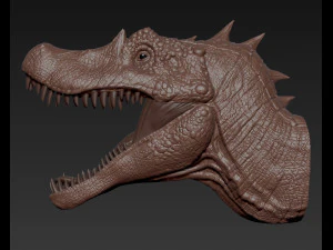 Spinosaurus Head 3D Print Model