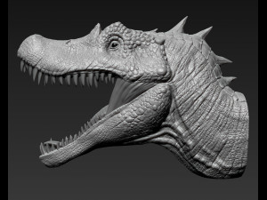 Spinosaurus Head Modelo de Impressão 3D