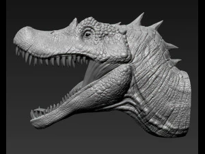 Spinosaurus Head 3D Print Model