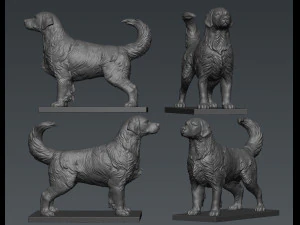 Golden Retriever 3D Print Model