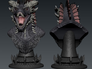 Drogon bust 3D-printmodel