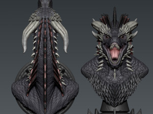 Drogon bust 3D-printmodel