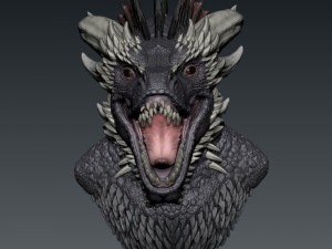 Drogon bust 3D-printmodel