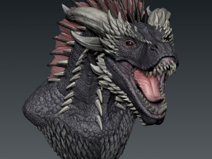 Drogon bust 3D-printmodel