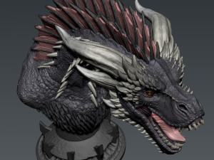 Drogon bust 3D-printmodel