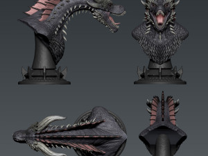 Drogon bust 3D-printmodel