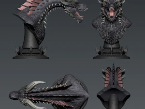 Drogon bust 3D Print Model