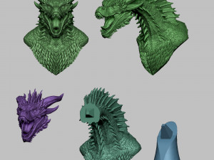 Drogon bust 3D-printmodel