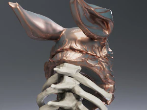 ウサギのスケルトンアート 3Dプリントモデル