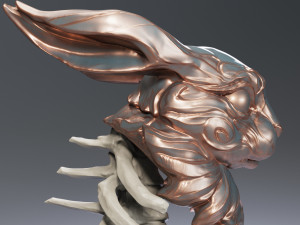 Rabbit Skeleton Art 3D-printmodel
