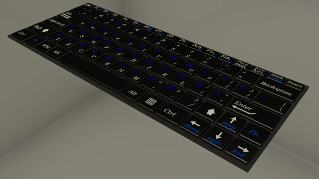laptop keyboard 3D Model .c4d .max .obj .3ds .fbx .stl .blend 
